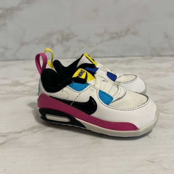 Nike AIR MAX 90 SE CB 'WHITE MISMATCH' baby crib shoes size 4C - Picture 3 of 9